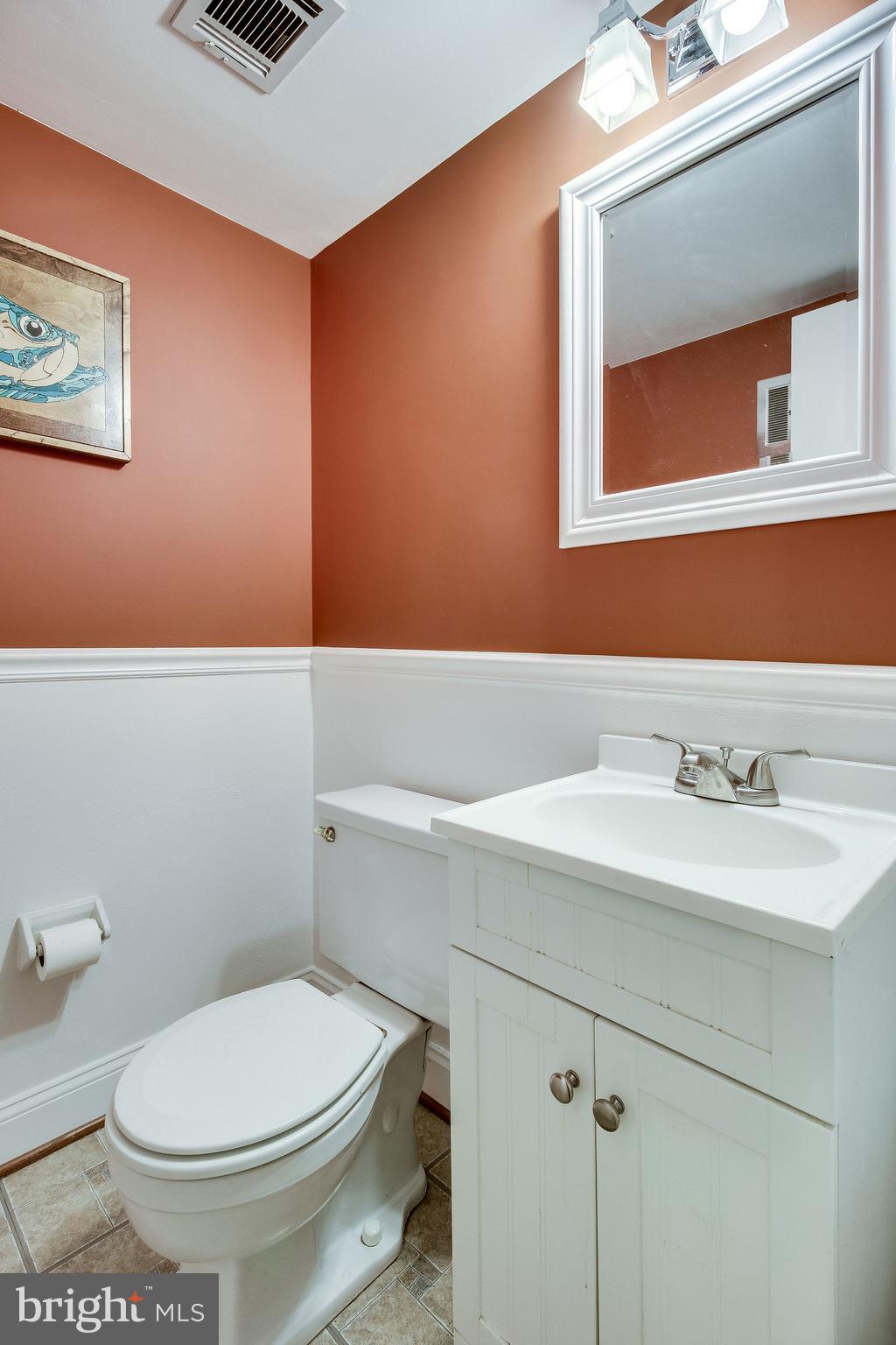 8344 Wickham Road Springfield, VA 22152 - Photo 48 of 72 Basement powder room with beadboard