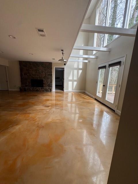 192 Kings Row Northeast Marietta, GA 30067 - Photo 22 of 34 a view of an empty room with a fireplace and a window