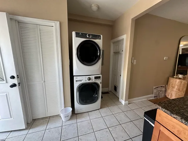 a view of a storage and utility room in a utility room