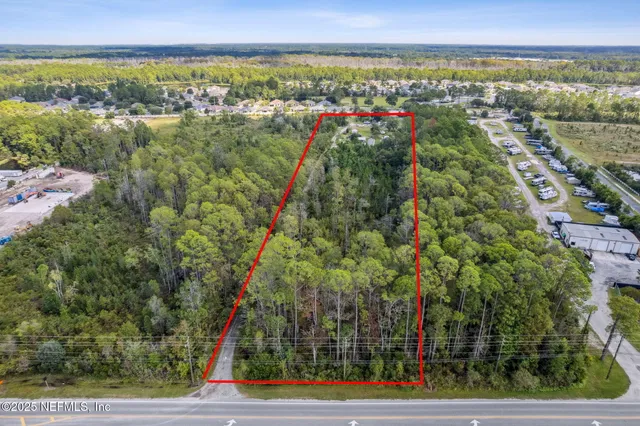 a view of a city with lots of trees