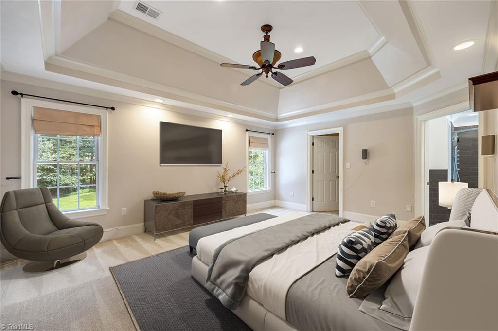 6694 Fegan Road Summerfield, NC 27358 - Photo 17 of 35 Primary Bedroom - Virtually Staged