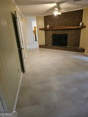 a view of a livingroom with a fireplace