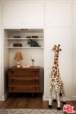 a close view of closet