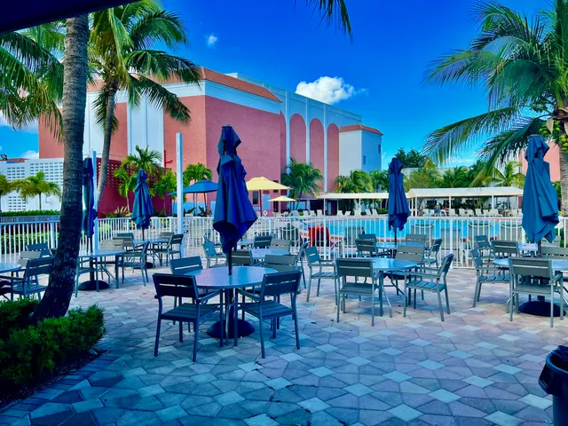a view of a chairs and table in the patio