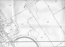 a white house with a large window