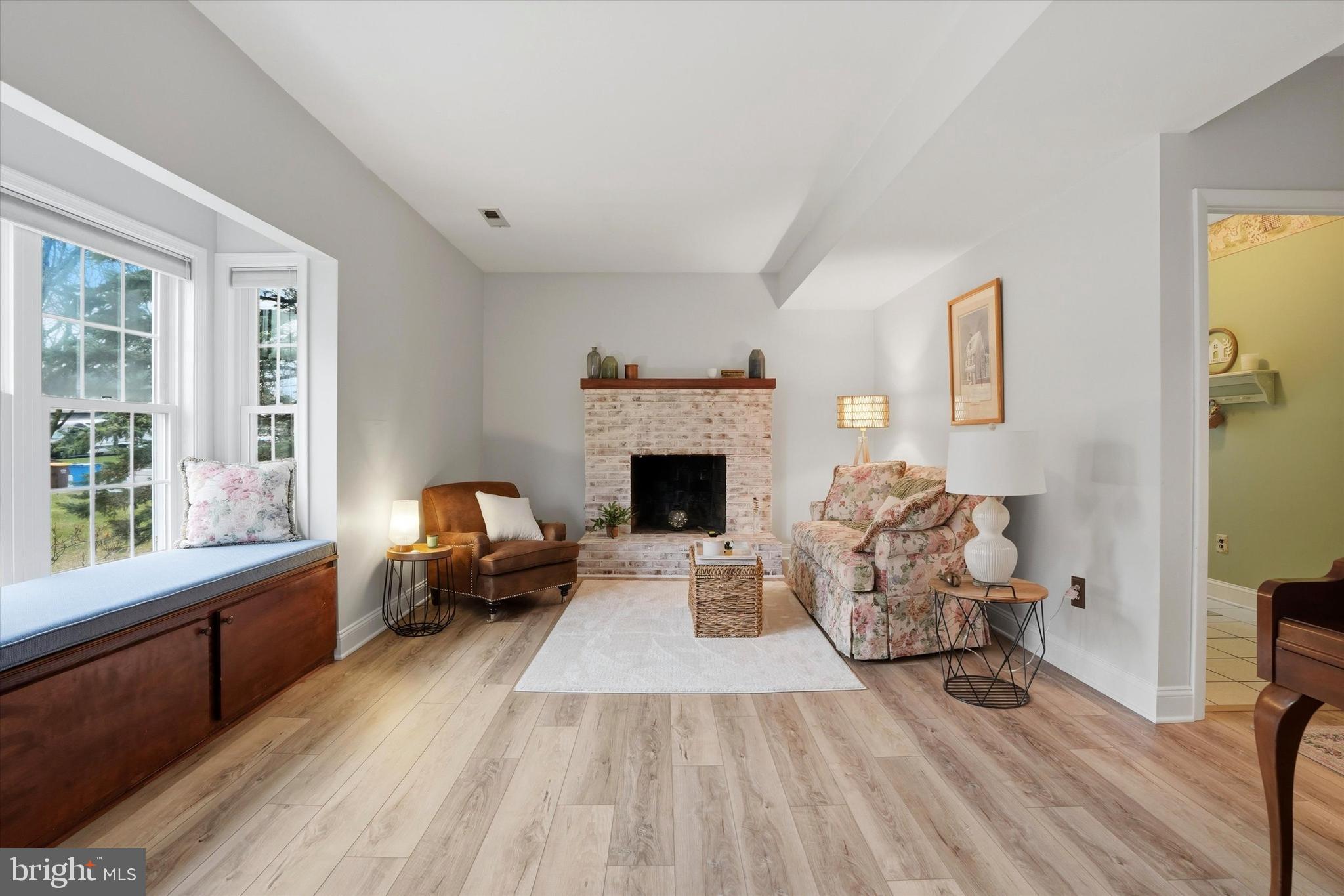 1420 Scarlet Oak Road Yardley, PA 19067 - Photo 18 of 39 Living room with wood-burning fireplace