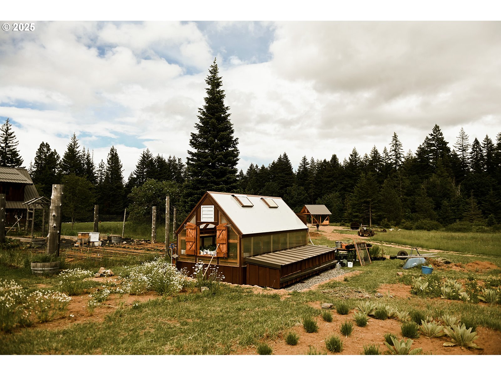 230 Jennings Road Trout Lake, WA 98650 - Photo 23 of 47 a view of a house with swimming pool and trees in the background