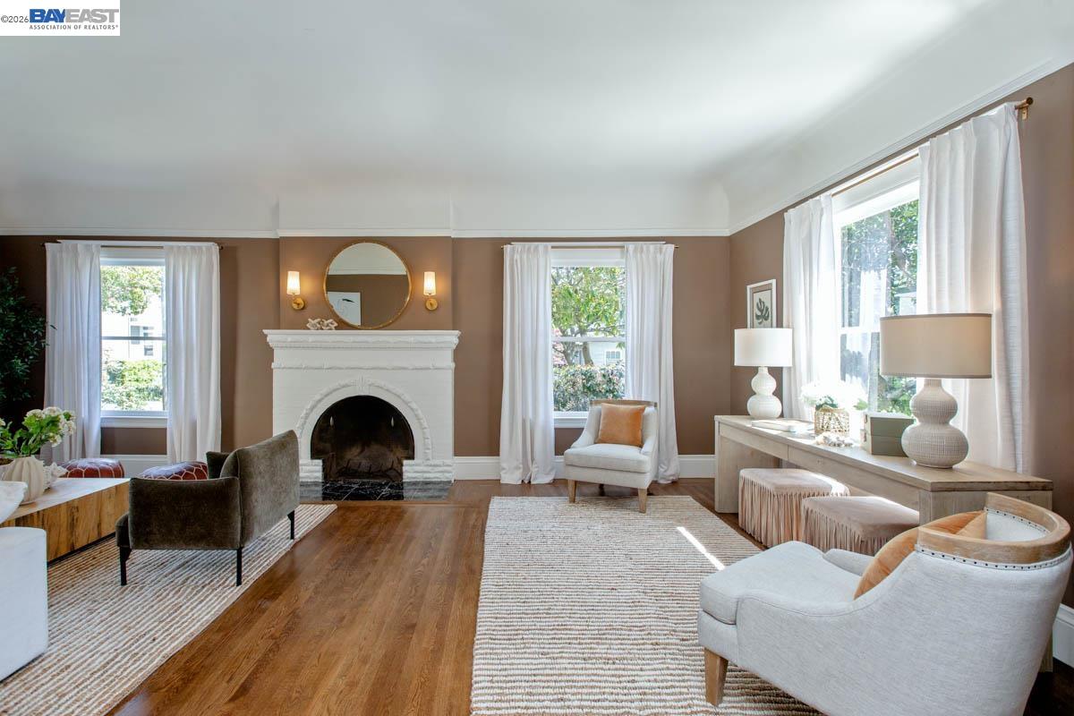 1111 Union Street Alameda, CA 94501 - Photo 11 of 57 a living room with furniture and a fireplace