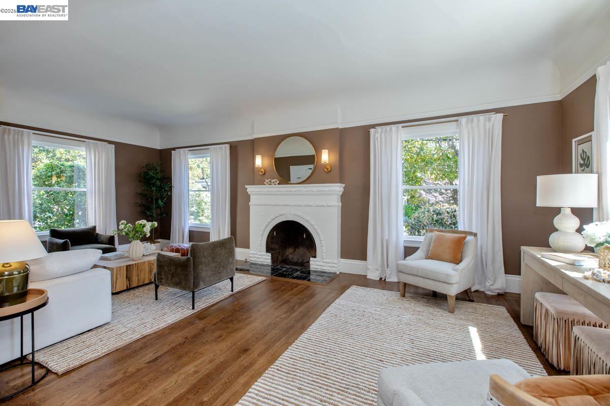 1111 Union Street Alameda, CA 94501 - Photo 12 of 57 a living room with furniture and a fireplace