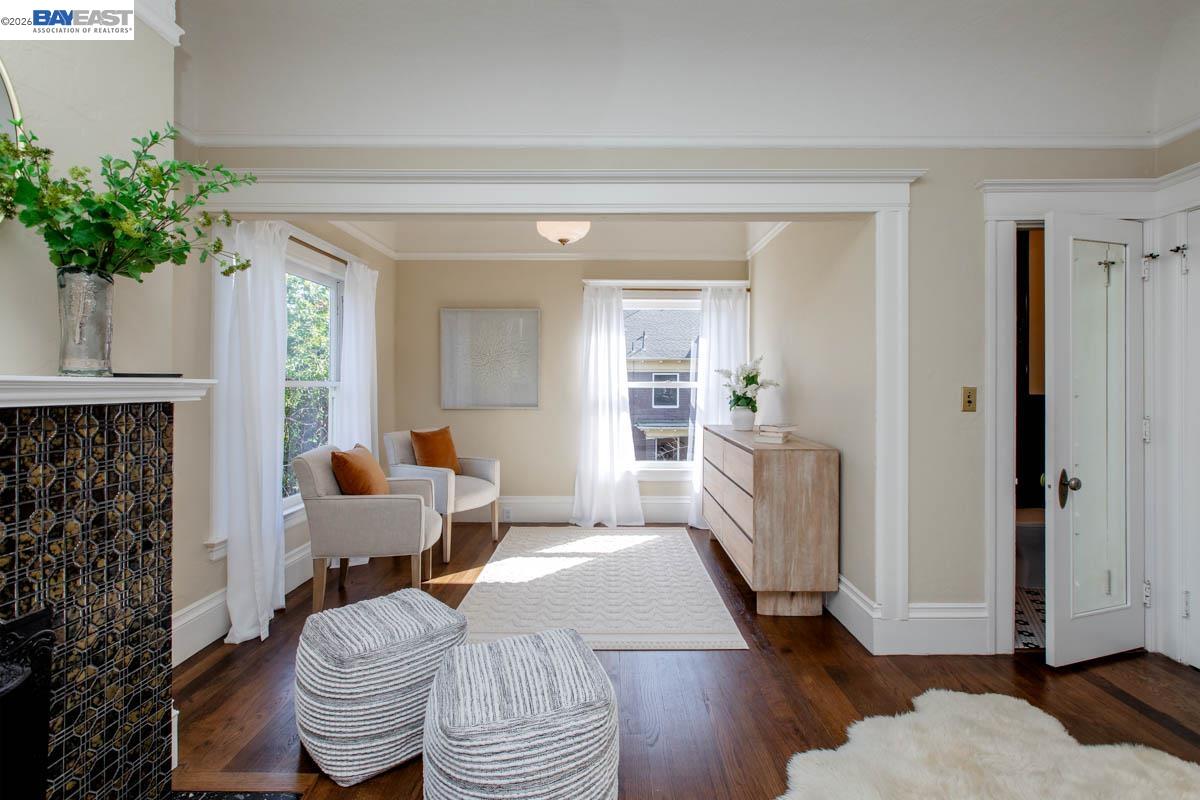 1111 Union Street Alameda, CA 94501 - Photo 37 of 57 a living room with furniture and a fireplace