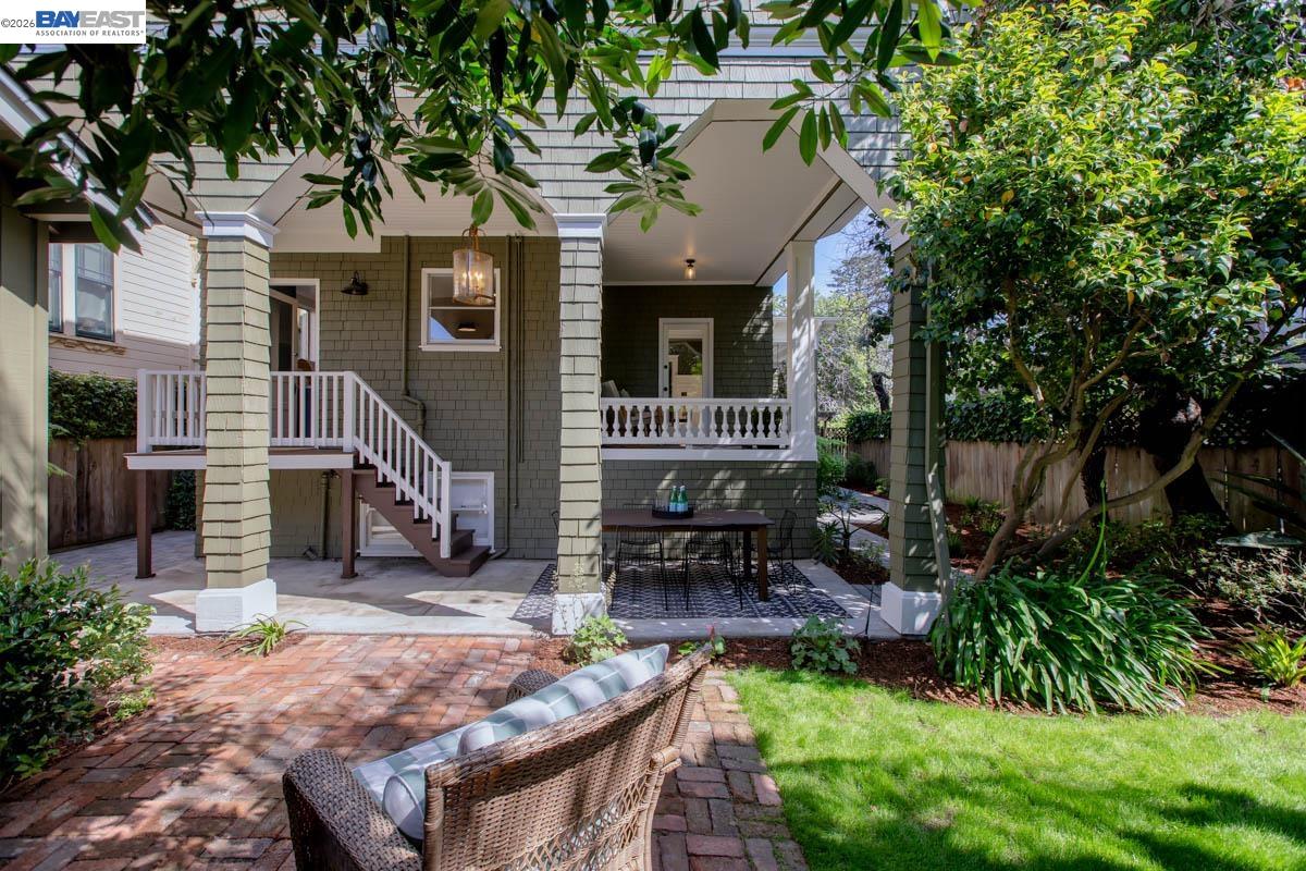 1111 Union Street Alameda, CA 94501 - Photo 52 of 57 a view of a house with backyard porch and sitting area