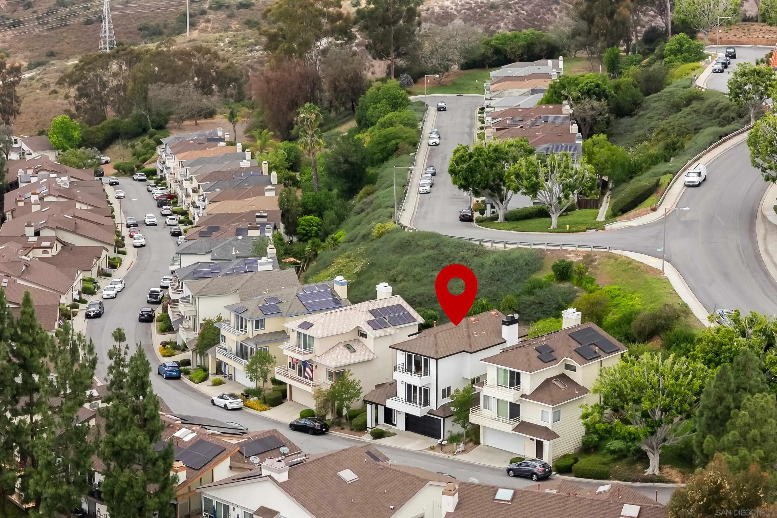 11478 Madera Rosa Way San Diego, CA 92124 - Photo 45 of 54 an aerial view of a house with a yard