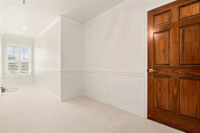 a view of small space with wooden floor