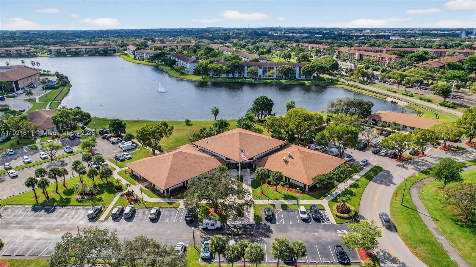 13705 Southwest 12th Street, Unit 103B Pembroke Pines, FL 33027 - Photo 39 of 59 an aerial view of house with yard and ocean view