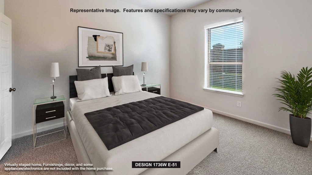 8939 Moose Trail Manvel, TX 77578 - Photo 5 of 12 a bedroom with a bed and a potted plant on the dresser