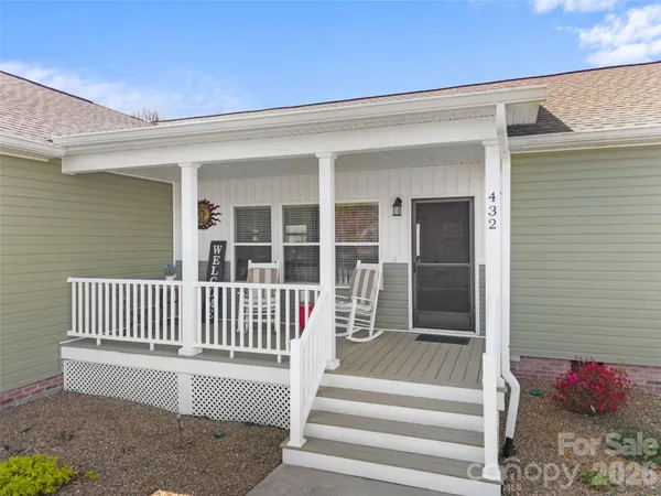 a view of porch with seating space