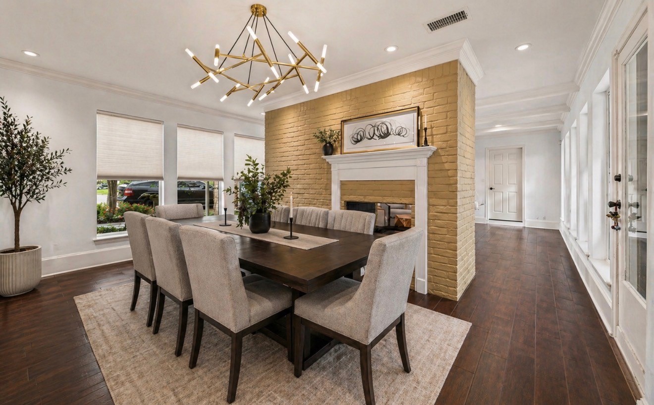 17403 Butte Creek Road Houston, TX 77090 - Photo 7 of 39 Formal Dining room with fireplace.