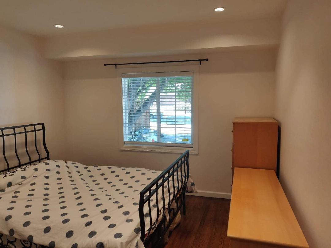 1482 Fields Drive San Jose, CA 95129 - Photo 12 of 15 a bedroom with a bed and wooden floor