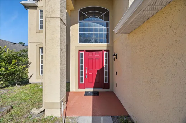 a view of front door of house