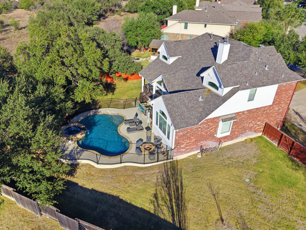 464 Monahans Drive Georgetown, TX 78628 - Photo 37 of 39 an aerial view of a house with yard swimming pool and outdoor seating