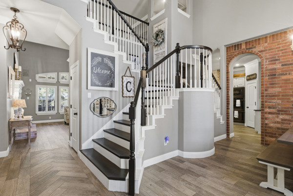 464 Monahans Drive Georgetown, TX 78628 - Photo 6 of 39 a view of entryway and hall with wooden floor