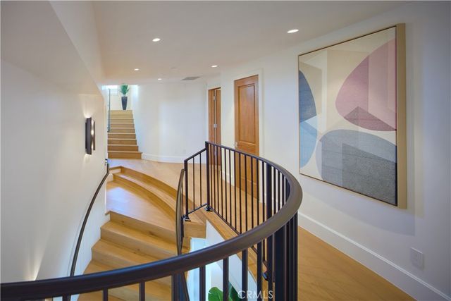 a view of a hallway with entryway