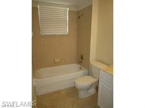 a bathroom with a toilet and a bathtub