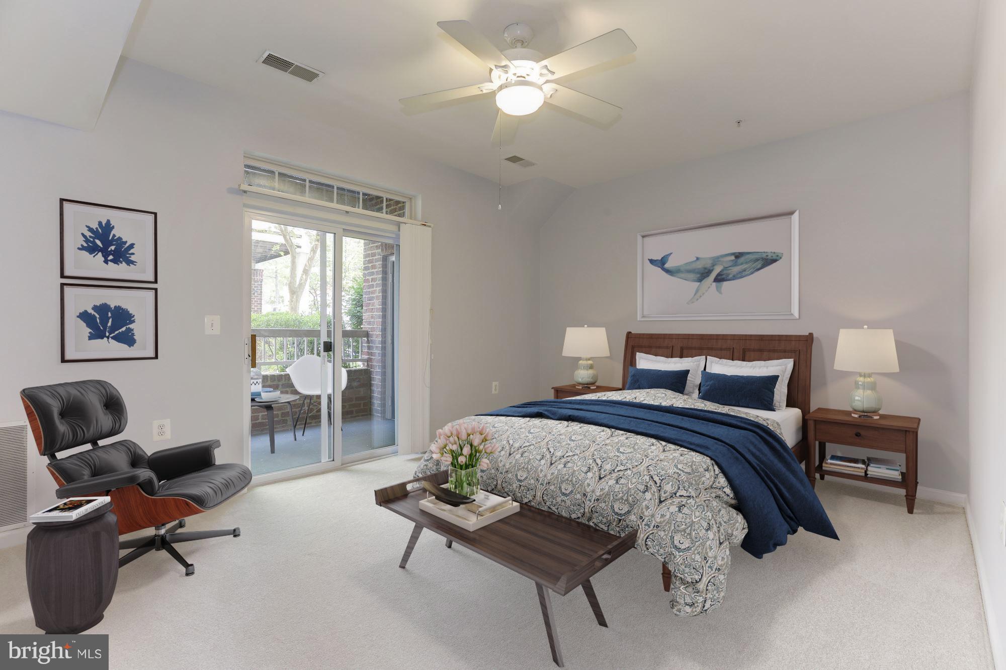 4330 Cannon Ridge Court, Unit 21 Fairfax, VA 22033 - Photo 8 of 24 a bedroom with a bed and a chair