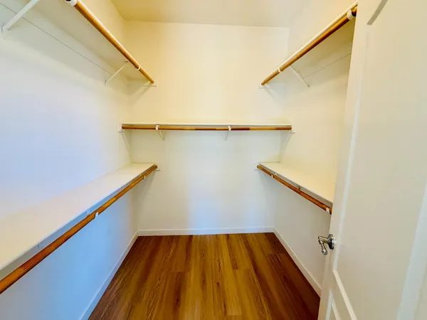 a view of entryway with wooden floor
