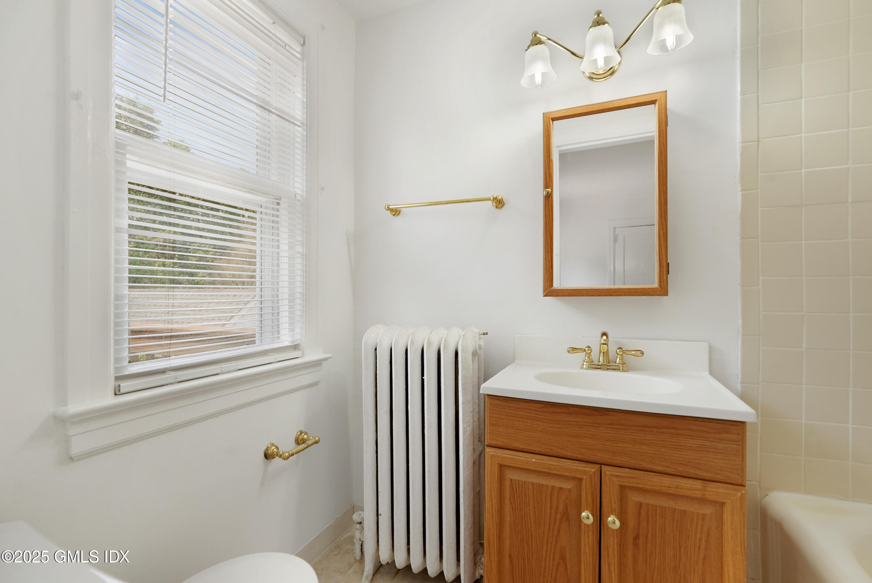 52 Locust Street Greenwich, CT 06830 - Photo 25 of 35 a bathroom with a sink a toilet and mirror