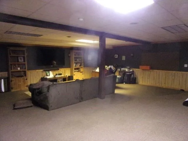 a kitchen with lots of counter top space