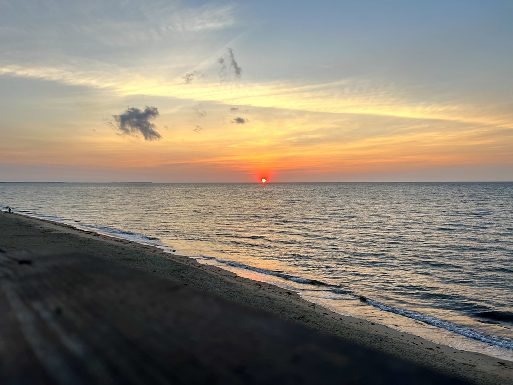 a view of an ocean and beach