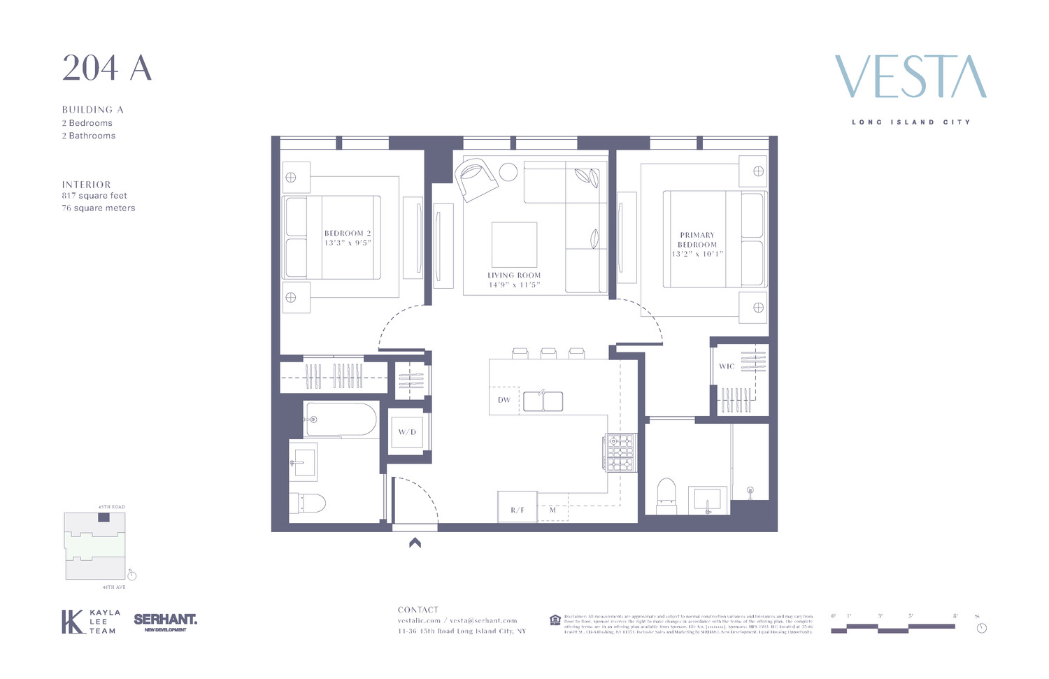 11-36 45th Road, Unit 202A Queens, NY 11101 - Photo 12 of 12 a picture of a floor plan