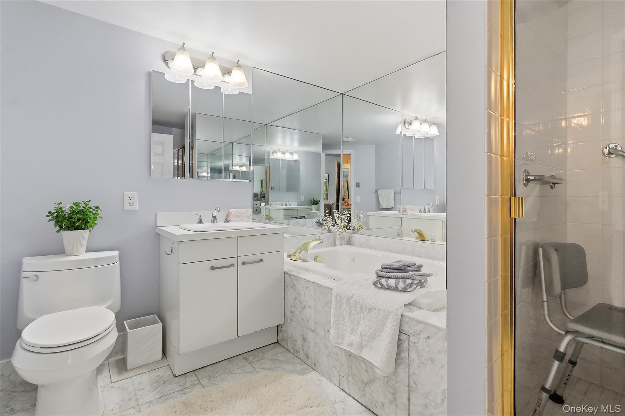 333 North State Road, Unit 45 Briarcliff Manor, NY 10510 - Photo 15 of 26 primary bath with tub and shower.