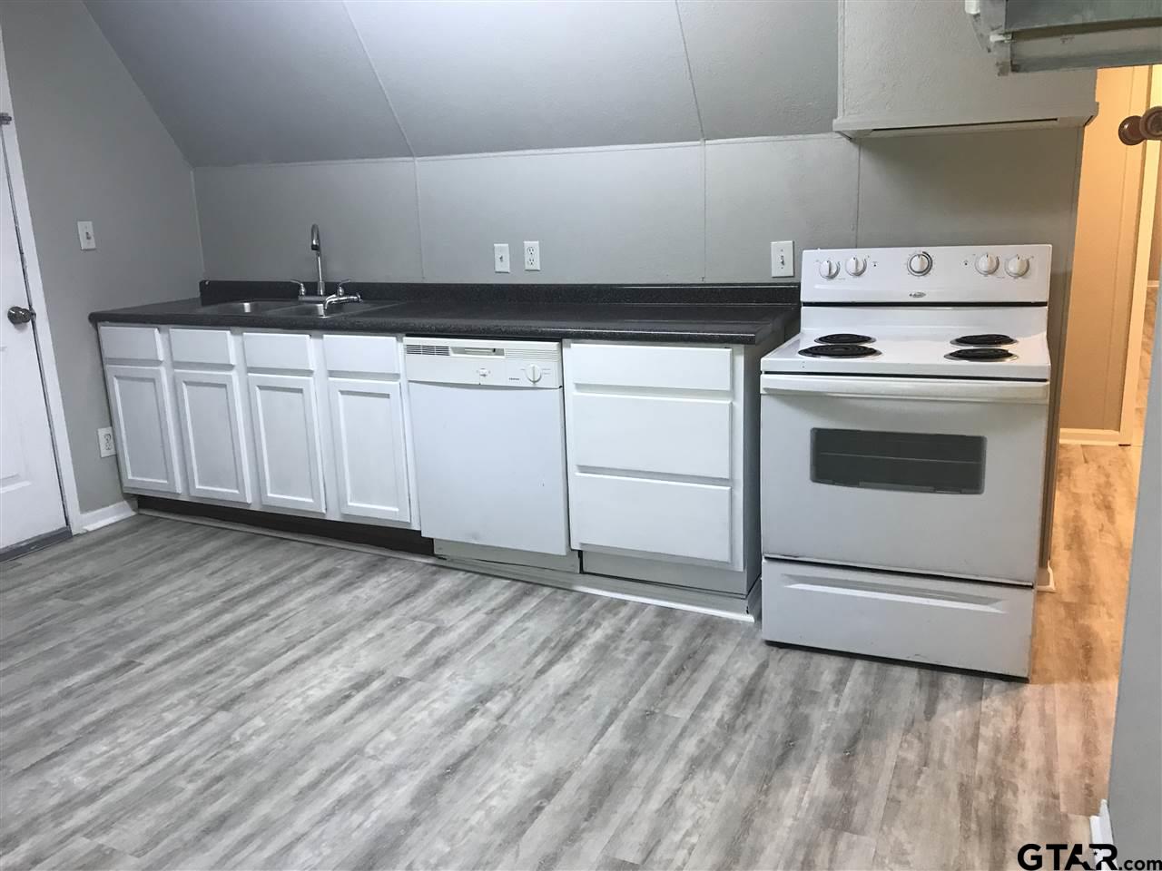 208 West Phillips Street, Unit 300 Tyler, TX 75701 - Photo 11 of 12 a kitchen with granite countertop a stove a sink and dishwasher