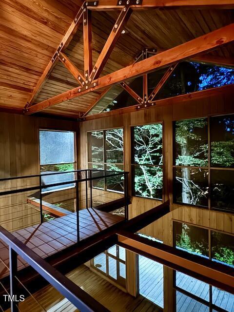 820 Runnymede Road Raleigh, NC 27607 - Photo 6 of 43 Two Story Screened Porch with Catwalk