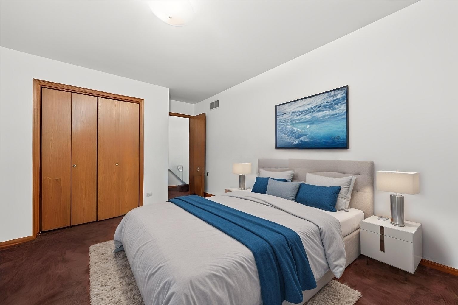 4343 West Emerald Way Street Alsip, IL 60803 - Photo 19 of 44 a bedroom with a bed and a painting