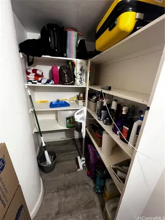 a room with storage and utility