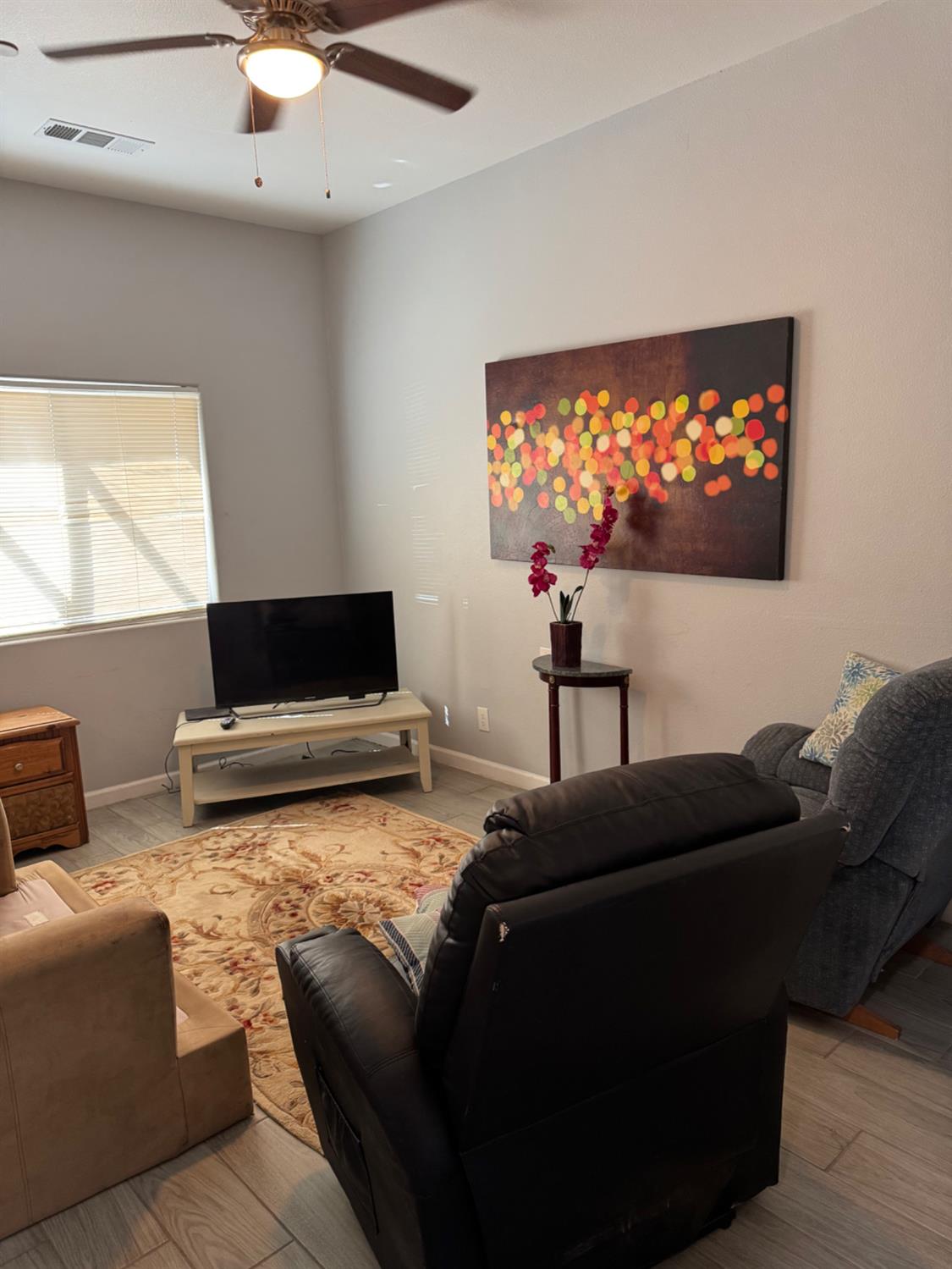 3280 McCall Avenue Selma, CA 93662 - Photo 21 of 56 a living room with furniture and a flat screen tv