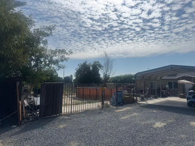 a backyard of a house