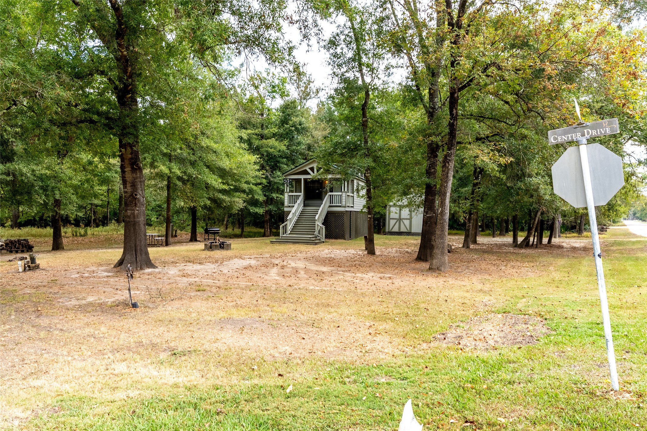215 Center Street Cleveland, TX 77327 - Photo 5 of 38 a view of a backyard with a tree