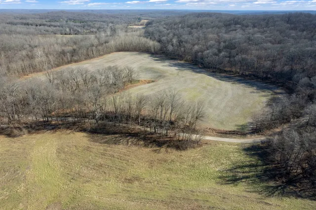 a view of a dry yard in middle of field