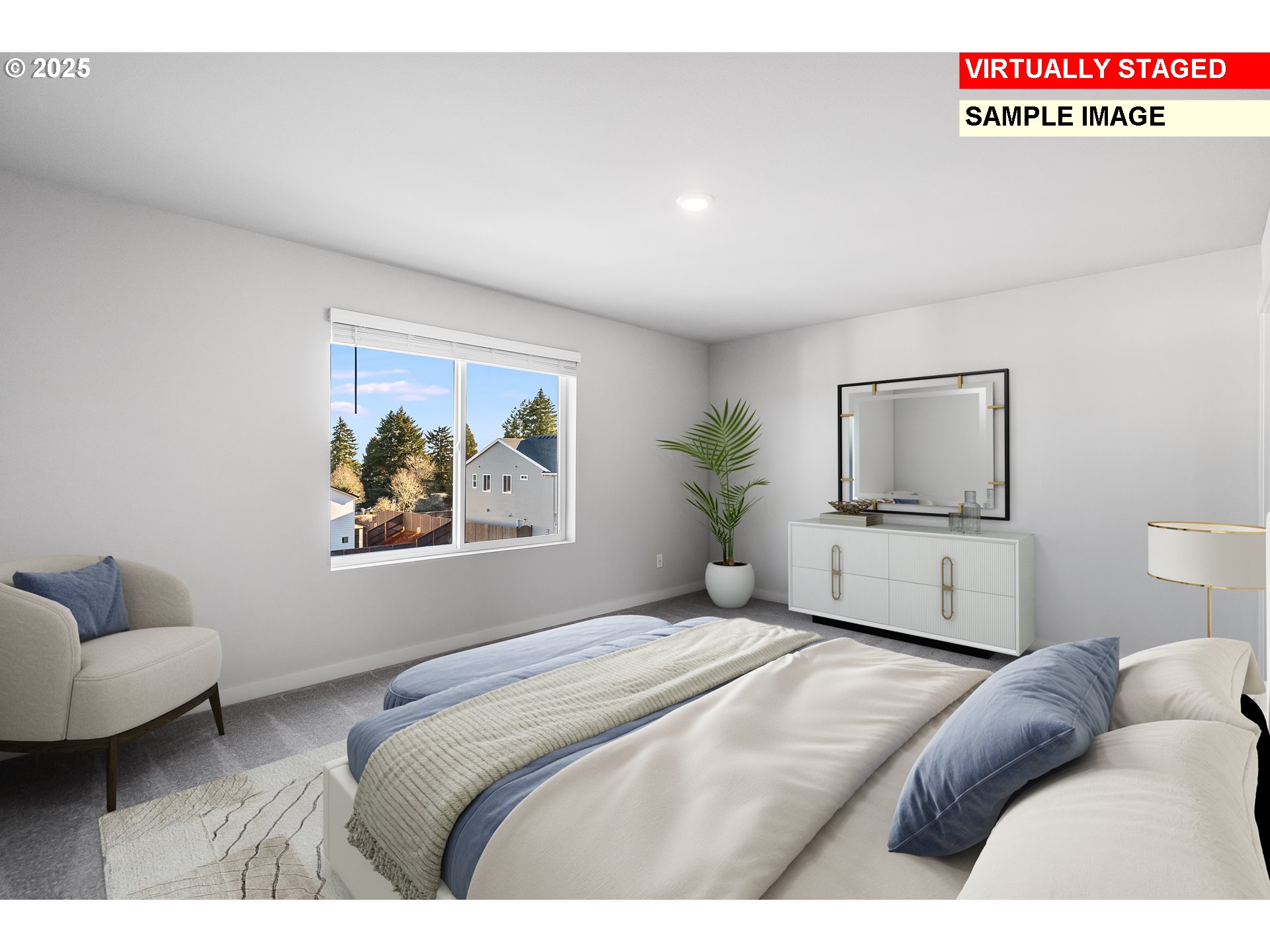 3230 Misty Lane Forest Grove, OR 97116 - Photo 20 of 33 a bedroom with a large bed and a couch