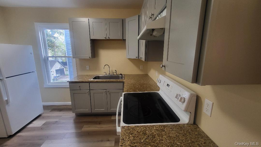 19 Hoffman Avenue, Unit 2 Poughkeepsie, NY 12603 - Photo 4 of 21 a kitchen with a sink stove and refrigerator