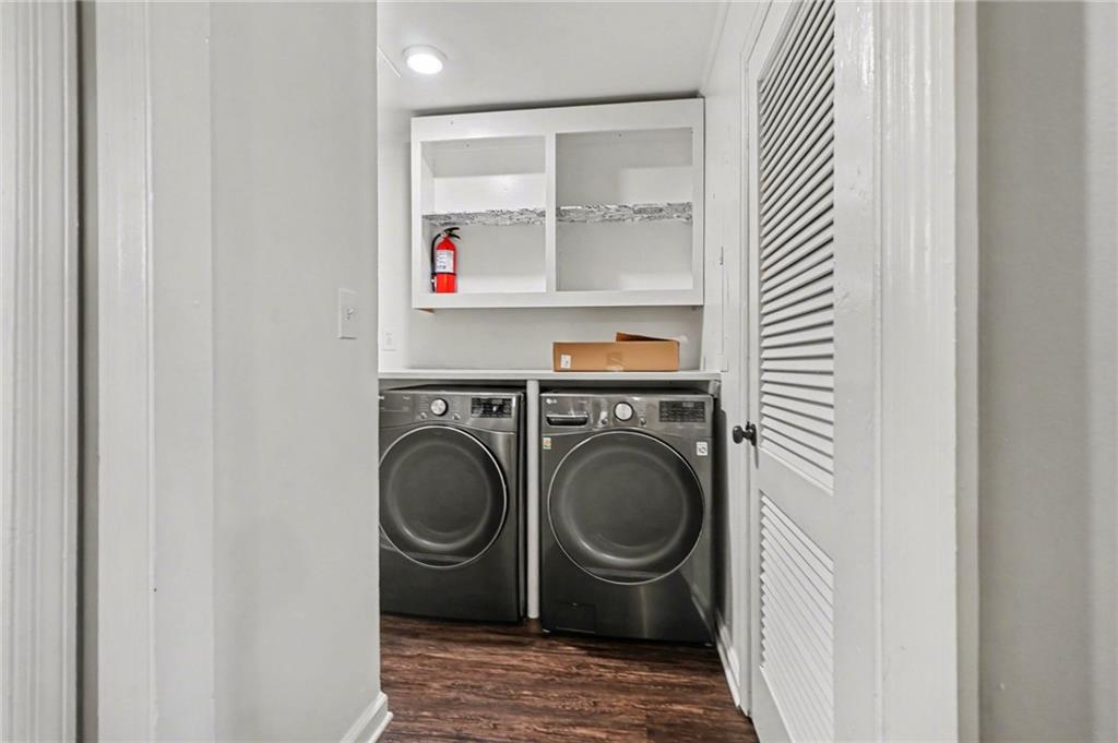 4139 Rebecca Street Southwest Covington, GA 30014 - Photo 29 of 33 a view of a hallway with washer and dryer