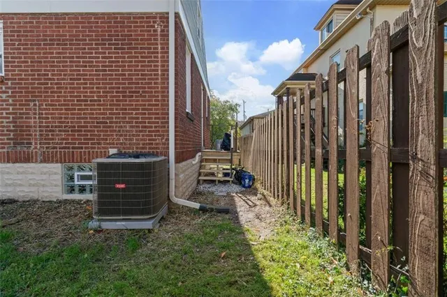 a view of a street with a houses