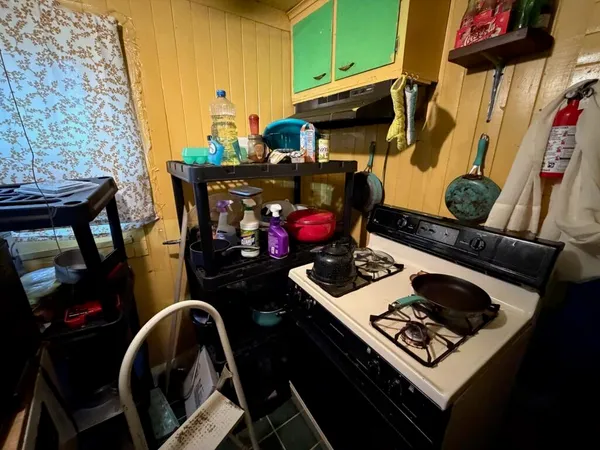 a room with storage and utility