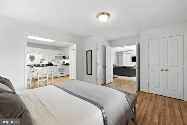 a view of a big yard with large trees