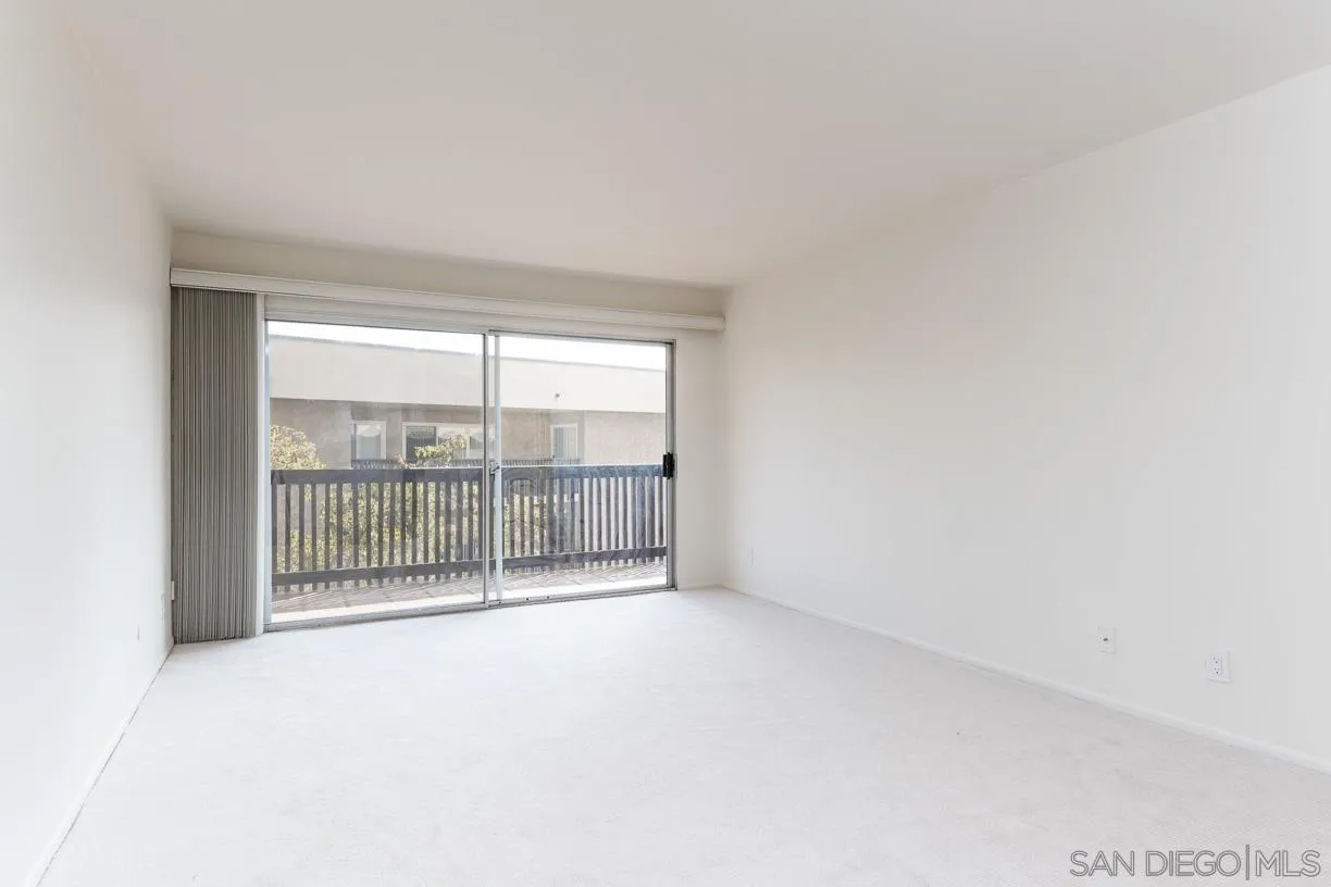 a view of a room with sliding door