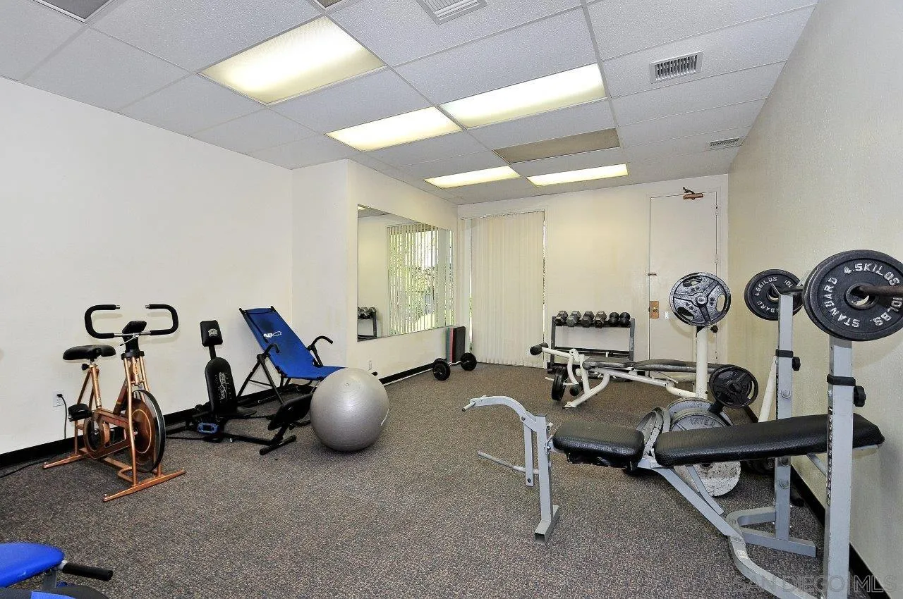 6314 Friars Road, Unit 301 San Diego, CA 92108 - Photo 27 of 31 a view of a room with gym equipment